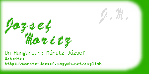 jozsef moritz business card